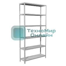 Металлические стеллажи Стеллаж MS 220/100х60/6 (Размеры внешние (ВхШхГ) 2200х1000х600 мм, 6 полок, с единой стойкой)