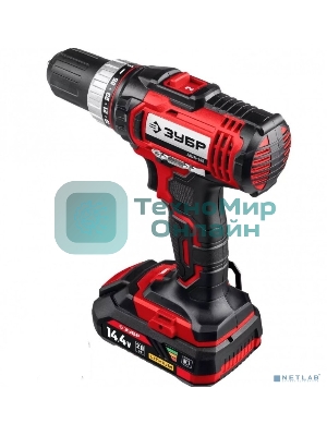 Дрель-шуруповерт Зубр ДШЛ-145-22, 14,4 В, 2 Ач, 35 Нм, щеточный