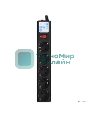 Сетевой фильтр Powercube SPG5-С2 1.9 м, 5 розеток, черный, коробка