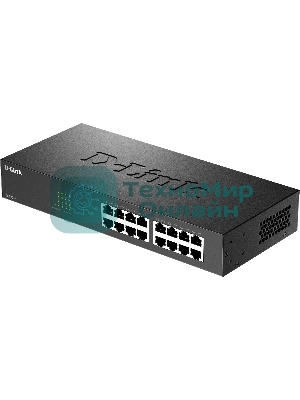 Коммутатор неуправляемый D-Link DES-1016D/I1A с 16 портами 10/100Base-TX