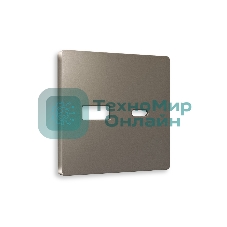 Лицевая панель ALFA (Темная бронза матовый) для розетки 2USB тип A+C QUANT AP6410