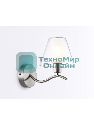 Настенный светильник Ambrella light LH57085 SN/FR никель/белый матовый E14 max 40W 230*140*200