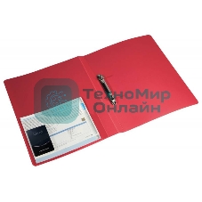 Папка на 2-х кольцах Бюрократ -0812/2RRED A4, пластик, 0.8мм корешок 40мм, внутренний и торцевой карман, красный