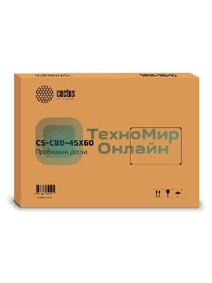 Демонстрационная доска Cactus CS-CBD-45X60 пробковая 45x60 см, алюминиевая рама