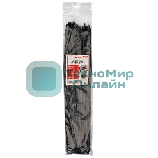 Хомут-стяжкa нейлоновая с тройным замком Rexant 500x4,8 мм, черная, упаковка 100 шт.