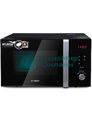 Микроволновая печь Hyundai HYM-M2062 черный, 23 л, 800 Вт, переключатели - кнопки, поворотный механизм