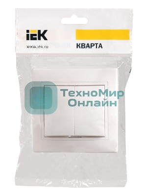 Выключатель IEK EVK20-K01-10-DM ВС10-2-0-КБ 2кл 10А КВАРТА (белый)