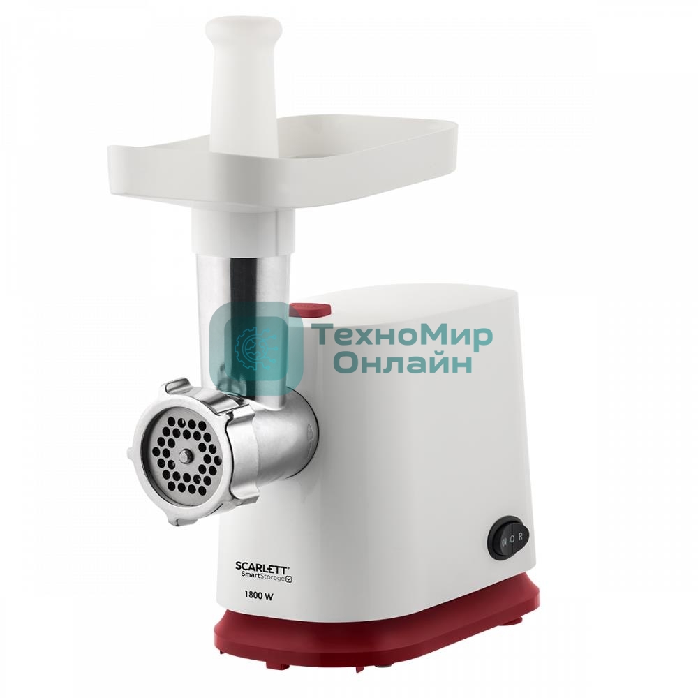 Мясорубка электрическая Scarlett SC-MG45M23 (белый) 1800 Вт, Белый с красным