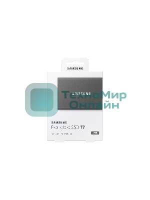 Внешний SSD Samsung T7, 2TB, USB 3.2 Gen 2 Type-C, R/W 1050/1000, титан