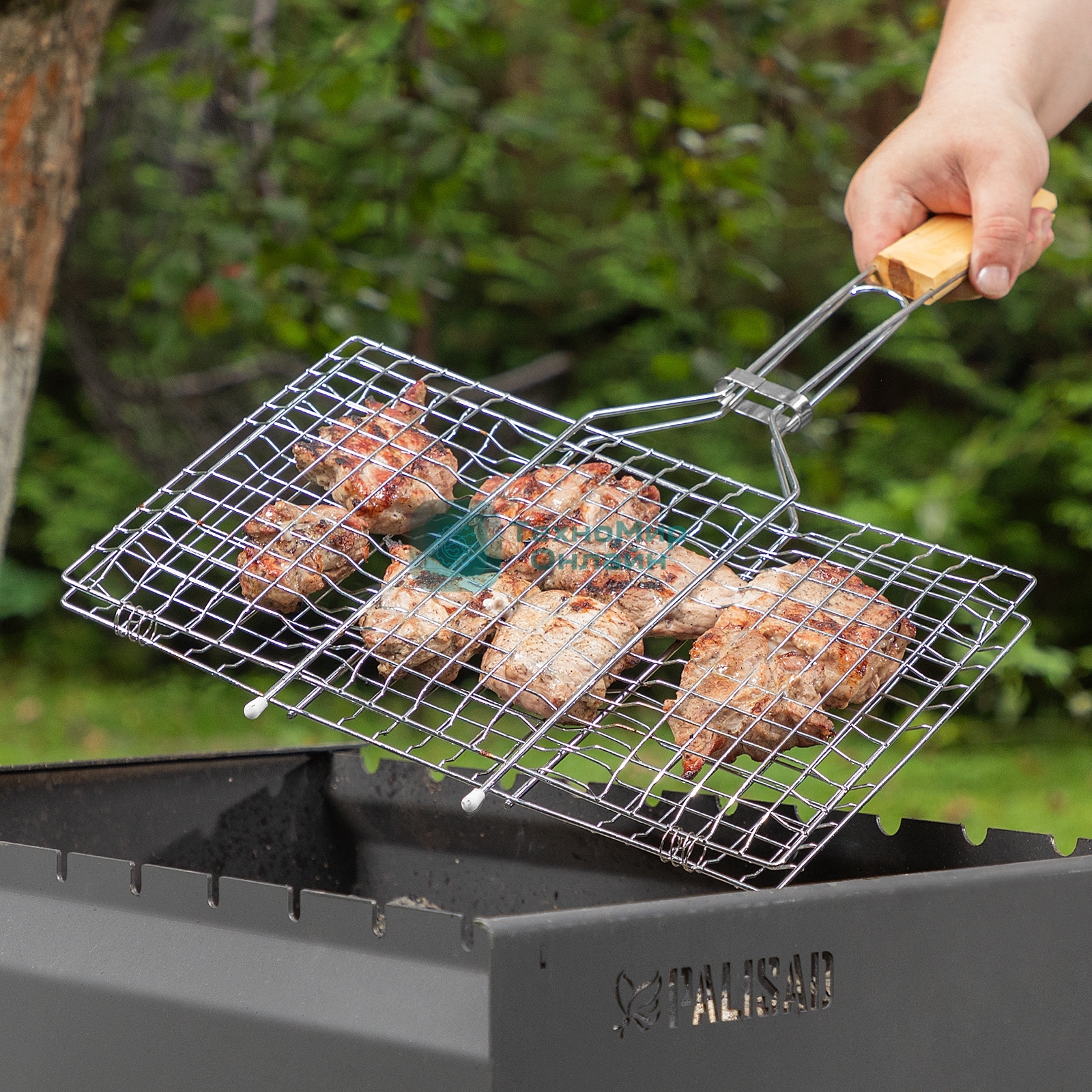 Решетка-гриль Sparta 220х340 мм, хромированная