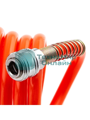 Шланг спиральный воздушный Stels 8х12 мм, 18 бар, с быстросъемными соединениями, 15 м