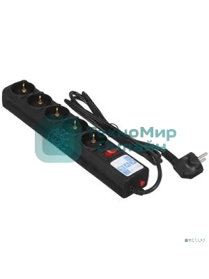 Сетевой фильтр Powercube SPG5-С2 1.9 м, 5 розеток, черный, коробка