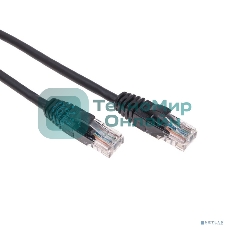 Патч-корд U/UTP Rexant cat.5e, RJ45-RJ45, 26AWG, ZH нг(А)-HF, черный, 1 м