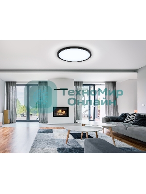 Светильник светодиодный ультратонкий Ambrella light FZ1961 BK черный IP54 40W 5000K D470*15 (Без ПДУ)