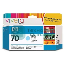 Картридж струйный HP №70 C9390A светло-голубой для HP DJ Z2100/Z3100 (130мл)