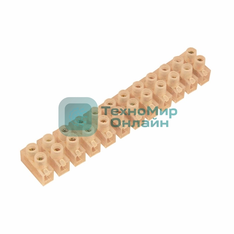 Клеммная колодка винтовая Rexant KВ-10 (4-10 мм²), ток 10 A, полиэтилен белый (ЗВИ)