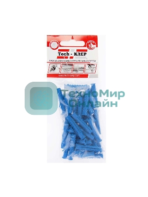 Дюбель распорный Чапай 6х35 шипы+усы полипропилен (уп. 50 шт) пакет Tech-Krep 112812