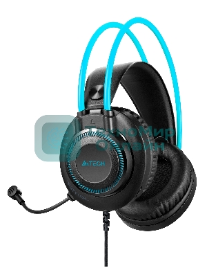 Гарнитура A4Tech Fstyler FH200i серый-синий, проводная, 3.5 мм