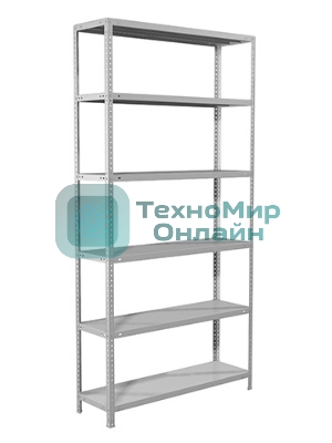 Металлические стеллажи Стеллаж MS 220/100х40/6 (Размеры внешние (ВхШхГ) 2200х1000х400 мм, 6 полок, с единой стойкой) S24199174602