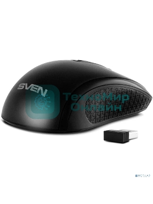 Мышь беспроводная SVEN RX-220W черный, 1600 dpi, радиоканал, USB, кнопки - 4