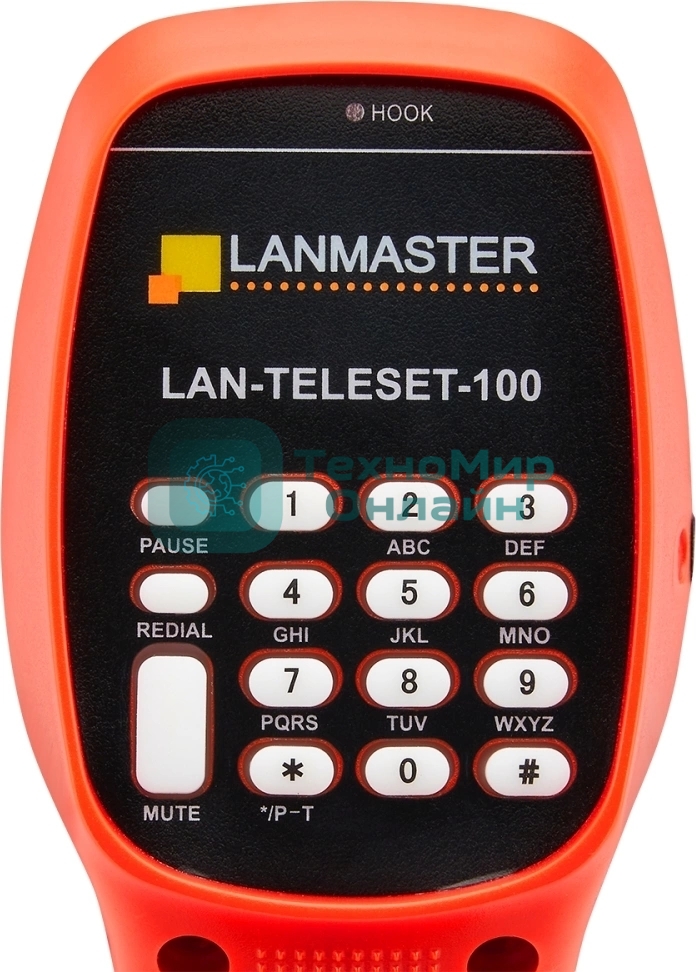 Трубка телефонная Lanmaster LAN-TELESET-100 для тестирования красный