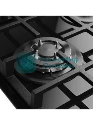 Варочная поверхность MONSHER MGG 44 Noir, High-Tech, газ, 45 см, газ-контроль, автоматический электроподжиг, чугунные решетки, форсунки под сжиженый газ, конфорки SABAF, поворотные переключатели, цвет черный