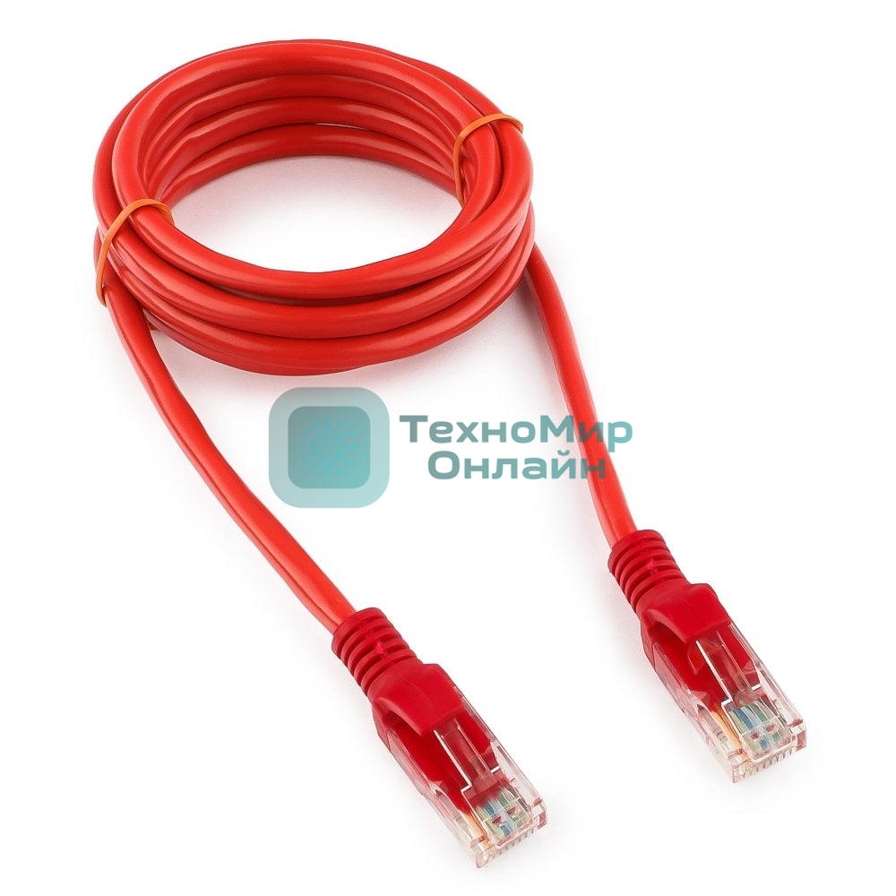 Патч-корд UTP Cablexpert cat.5e, 1.5м, литой, многожильный, красный