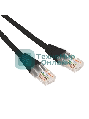 Патч-корд U/UTP Rexant cat.5e, RJ45-RJ45, 26AWG, ZH нг(А)-HF, черный, 5м