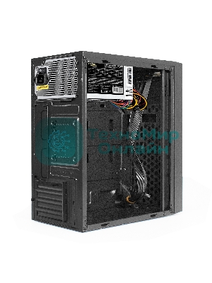 Компьютерный корпус Minitower ExeGate BAA-113-UNS450 (mATX, БП UNS450 с вент. 12см, 2*USB, аудио, черный)