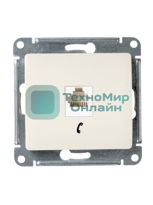 Systeme Electric Glossa Беж Розетка телефонная RJ11