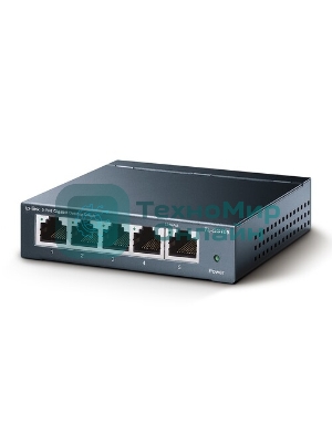 Коммутатор TP-Link SOHO TL-SG105 5-port Desktop Gigabit Switch, 5 10/100/1000M RJ45 ports, metal case