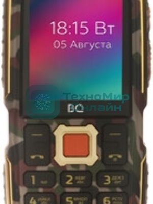 Мобильный телефон BQ 2430 Tank Power камуфляж/золотистый