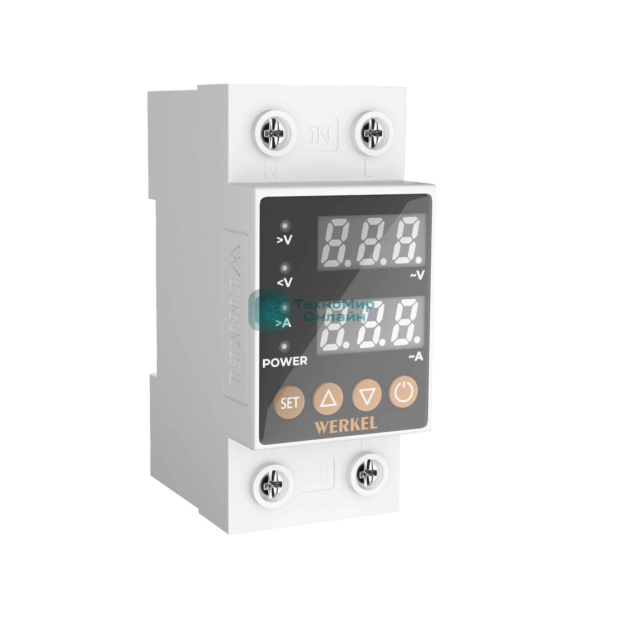Реле напряжения Werkel 1P+N 63А W932P63R