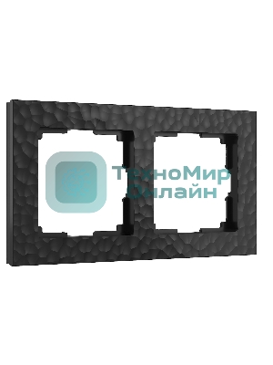 Рамка на 2 поста (черный) W0022408