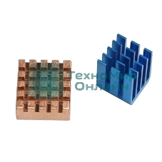 Набор радиаторов ACD RA207 Golden + Blue Heat Sink setfor Raspberry Pi 3