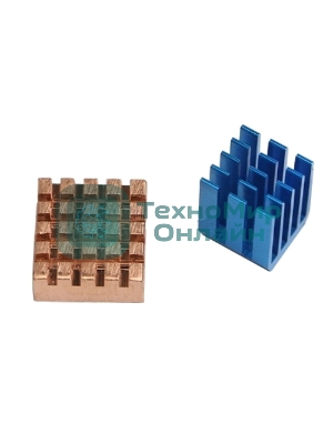 Набор радиаторов ACD RA207 Golden + Blue Heat Sink setfor Raspberry Pi 3