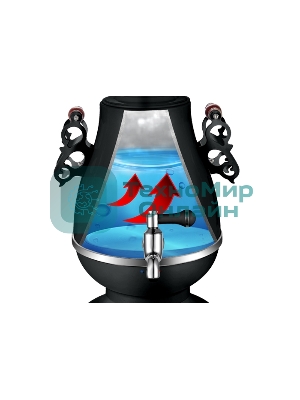 Самовар Centek CT-0091 B (черн+рисунок), 4.0л, 2300 Вт, поддерж.t + LED индикатор, керам заварник