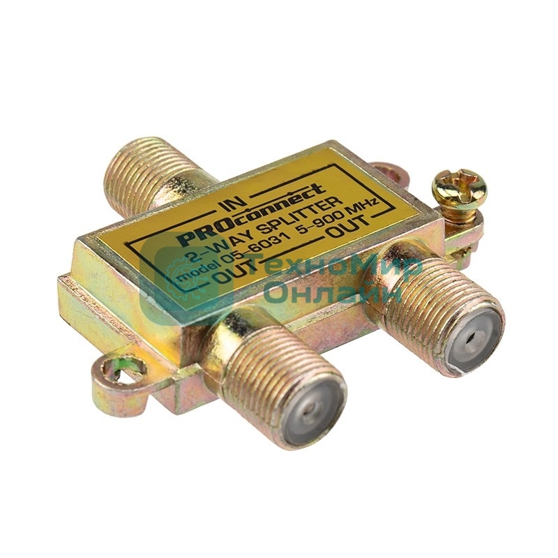 Делитель PROconnect ТВ х 2 под F разъем 5-900 МГц