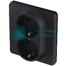 Розетка 2 x 2К+З немецкий стандарт 16А 250 В антрацит