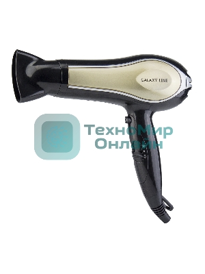 Фен Galaxy GL 4316 черный/золотистый, 2200 Вт