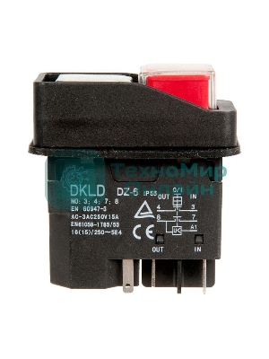 Выключатель для бетономешалки/плиткореза, 5 контактный (G1067-1) 301108