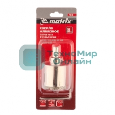 Сверло алмазное Matrix по керамограниту, 38 х 67 мм, 3-гранный хвостовик