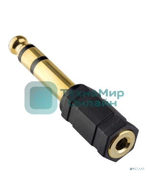 Переходник PERFEO Jack 6.35 мм вилка - Jack 3.5 мм розетка, стерео-аудио (A7023)