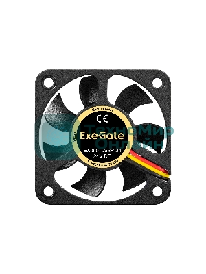 Вентилятор для корпуса ExeGate EX05010S3P-24 черный, 50 мм, 7200 об/мин, 39 дБ, 3 pin