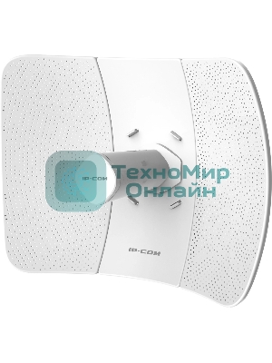 Наружный радиомост IP-COM iLBE-M5 большой дальности действия, 5 ГГц, до 433 Мбит/с, IP64, 1х23dbi, 1х100 Мбит/с, PoE