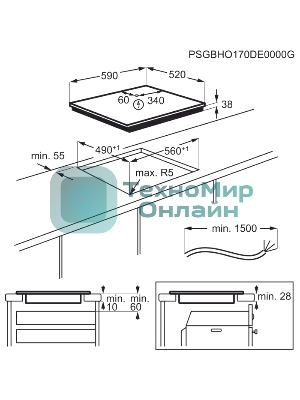 Электрическая варочная панель Electrolux EHF6232FOK Hi-Light, независимая, черный