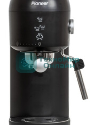 Кофеварка рожковая Pioneer CM109P black черный, исп. кофе - молотый, 1 л, 1400 Вт, 20 бар