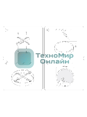 Настенно-потолочный светодиодный светильник Ambrella light FW11134 BK черный 31W LED 3000-6400K D500*38