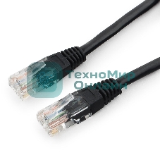 Патч-корд UTP Cablexpert cat.5e, 0.5м, литой, многожильный, черный