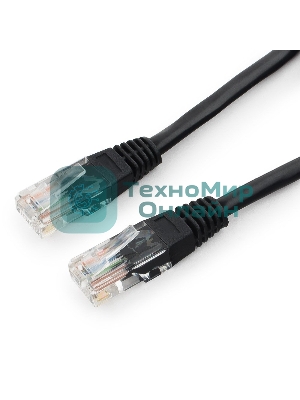 Патч-корд UTP Cablexpert cat.5e, 0.5м, литой, многожильный, черный